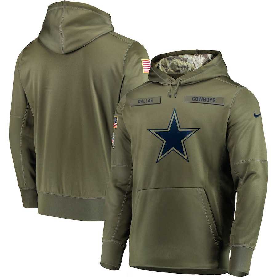Nike Cowboys Olive Salute To Service Men's Pullove Hoodie,We sell and wholesale Nike Cowboys Olive Salute To Service Men's Pullove Hoodie on line form chian!